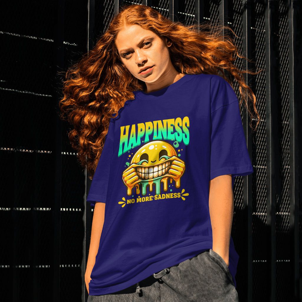 Camiseta "Happiness – No More Sadness" Estilo Urban Art