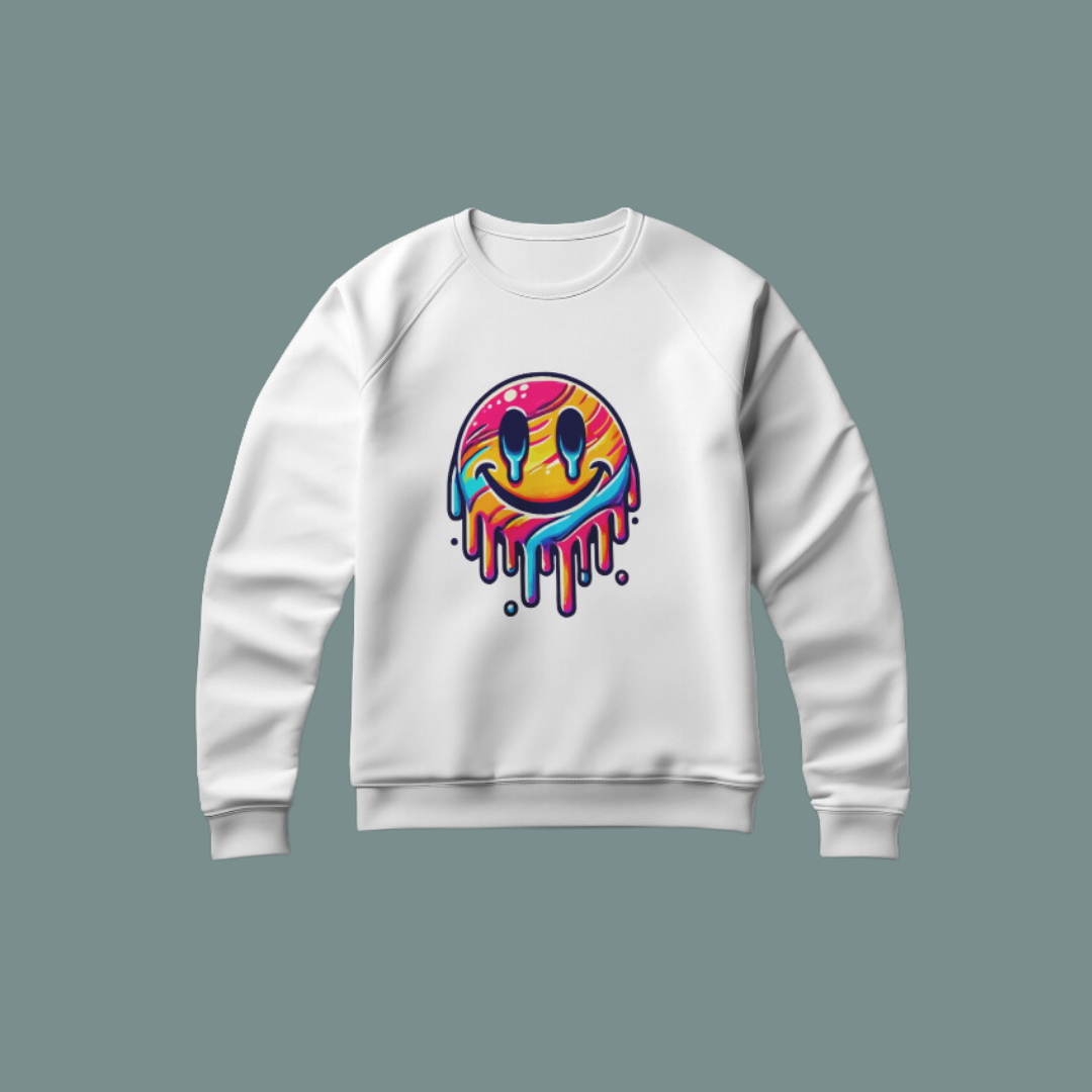 😀 Sudadera Smiley Drip – Vibra con estilo y color 🎨🔥