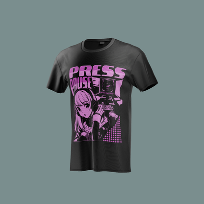 🕹️ Camiseta Press Pause - Gaming Mode 🎮