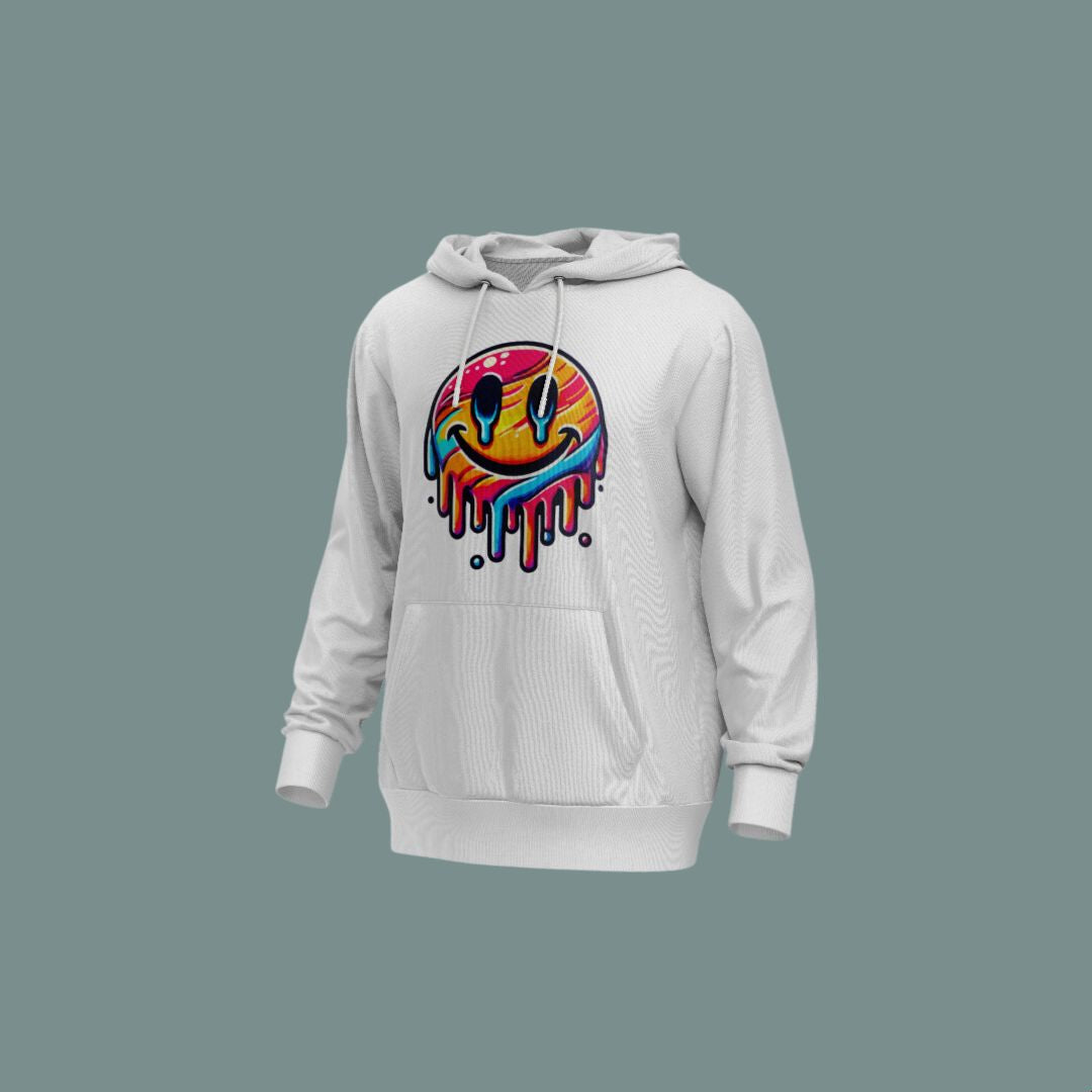 😀 Sudadera con Capucha Smiley Drip – Colores vibrantes y estilo único 🎨🔥