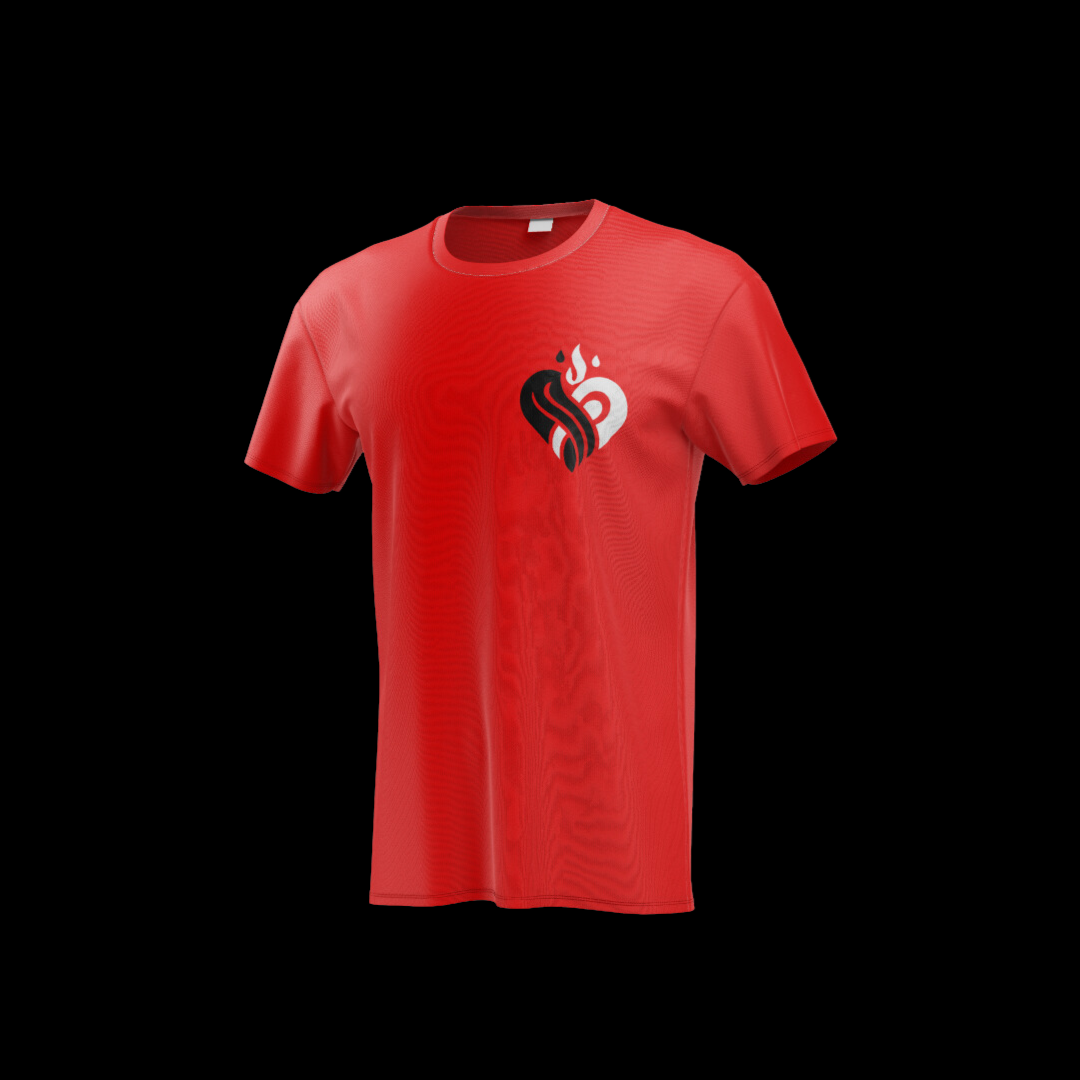 "Heart on Fire" T-shirt – Modern and Passionate Design