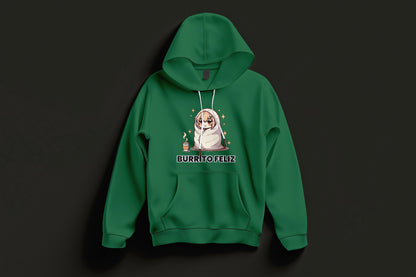 Sudadera con capucha Burrito feliz