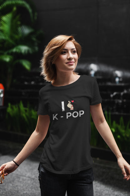 Camiseta nega I love kpop