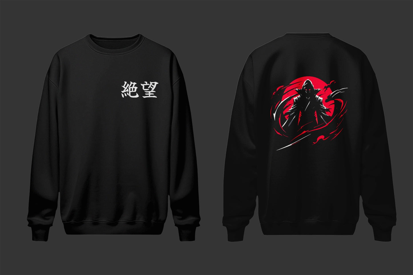 Zetsubou Sweatshirt – Dark Samurai Design and Japanese Aesthetics