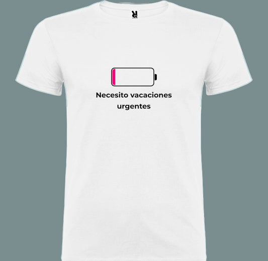 🖤 Camiseta Vacaciones urgentes – Necesitas un descanso